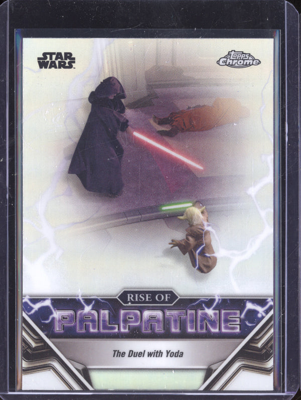 The Duel with Yoda 2024 Topps Star Wars Chrome RP-11 The Rise of Palpatine