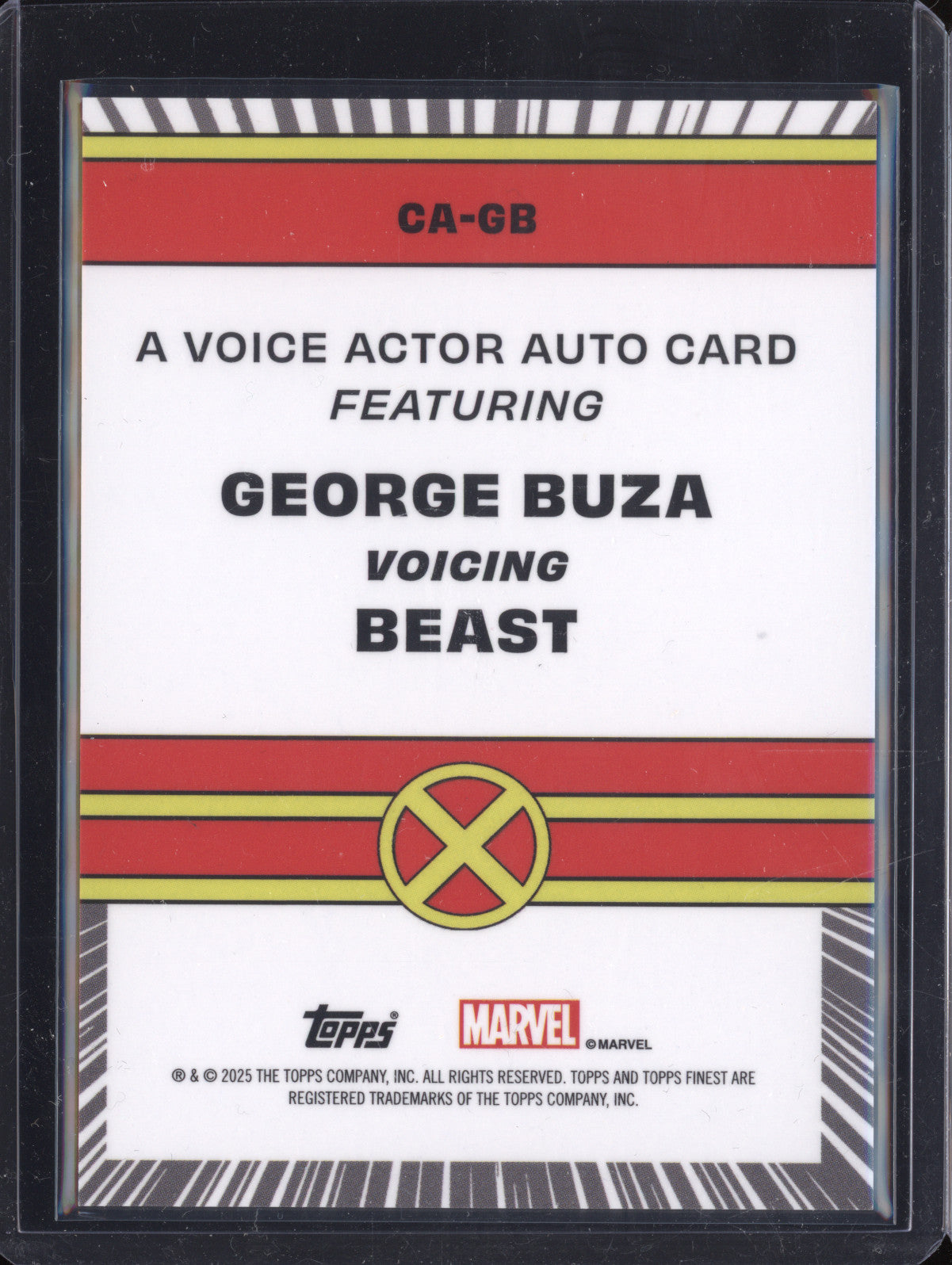 Beast 2025 Topps Finest X-Men 97 CA-GB Voice Actor Auto