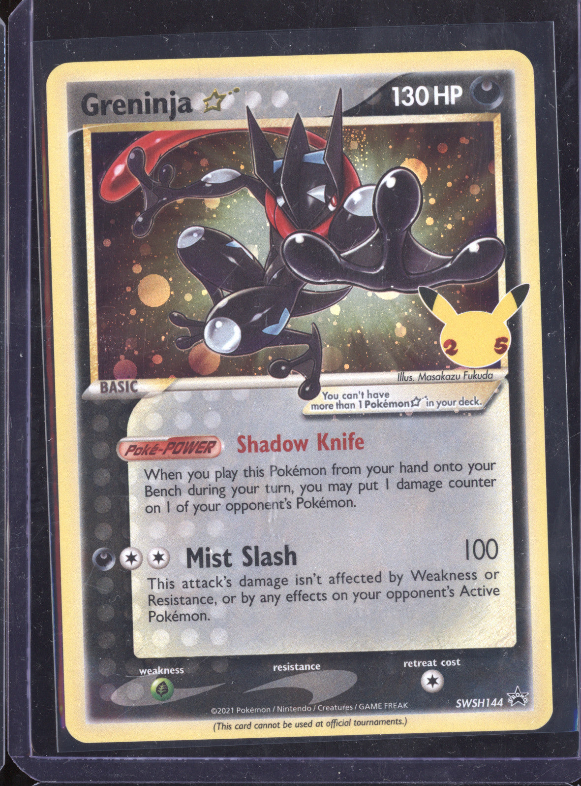 Greninja Gold Star 2021 Pokemon Sword & Shield Promos SWSH144 Black Star Promo