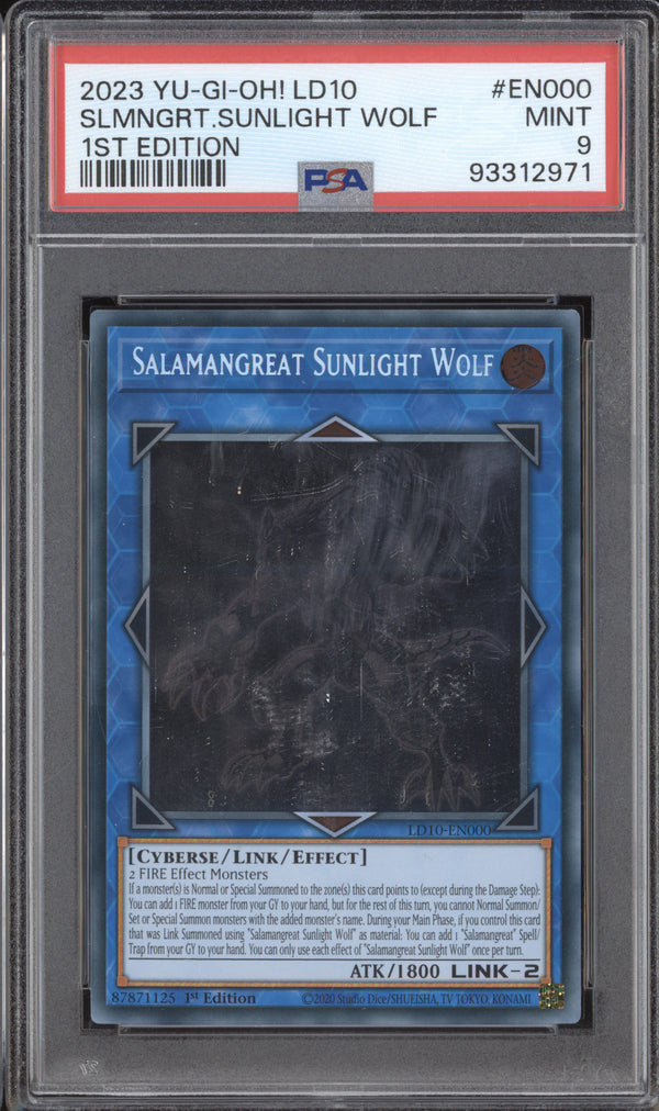 Salamangreat Sunlight Wolf Yu-Gi-Oh Soulburning Volcano 1st Edition Ghost PSA 9