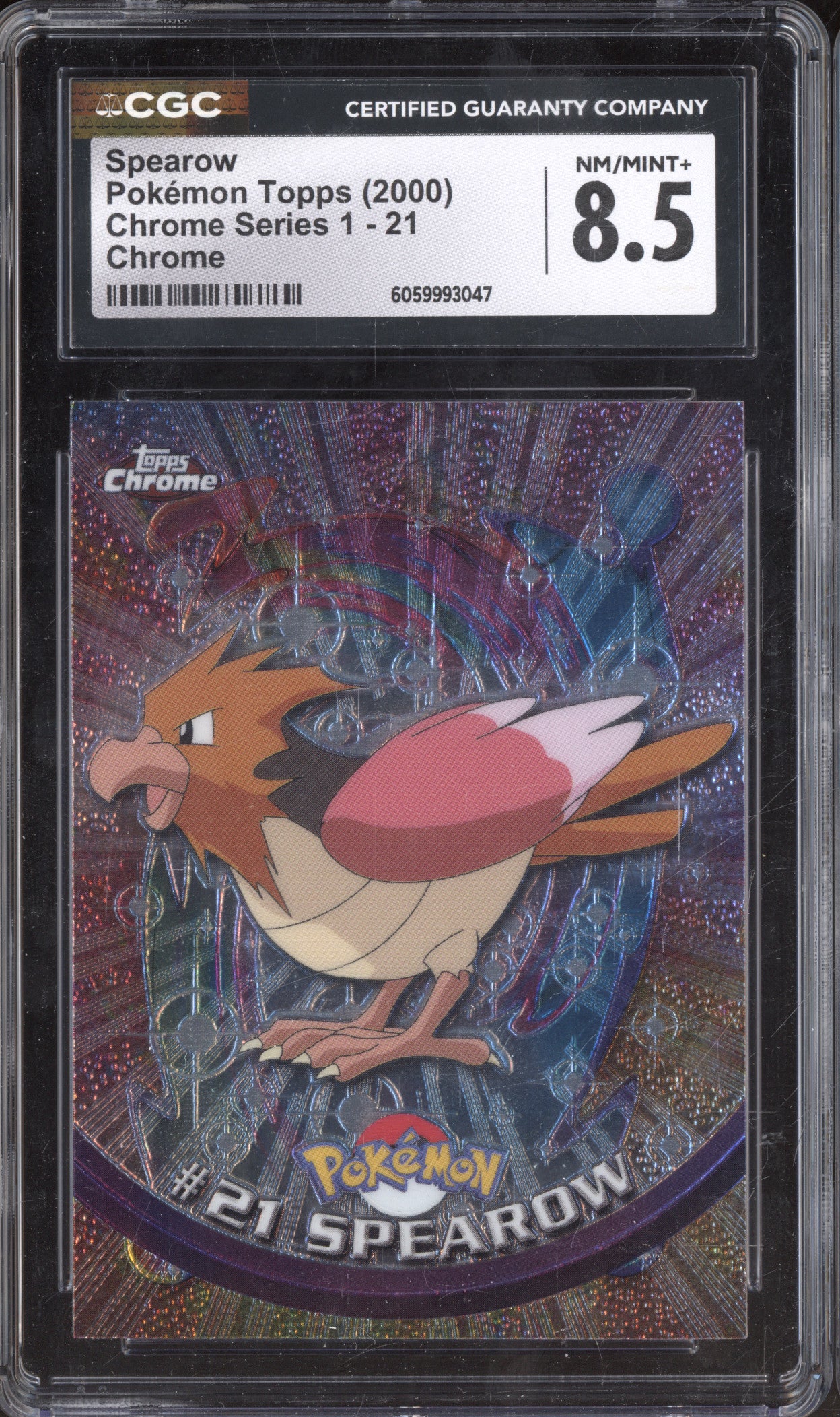 2000 Topps Chrome Series 1 21 Spearow Chrome CGC 8.5
