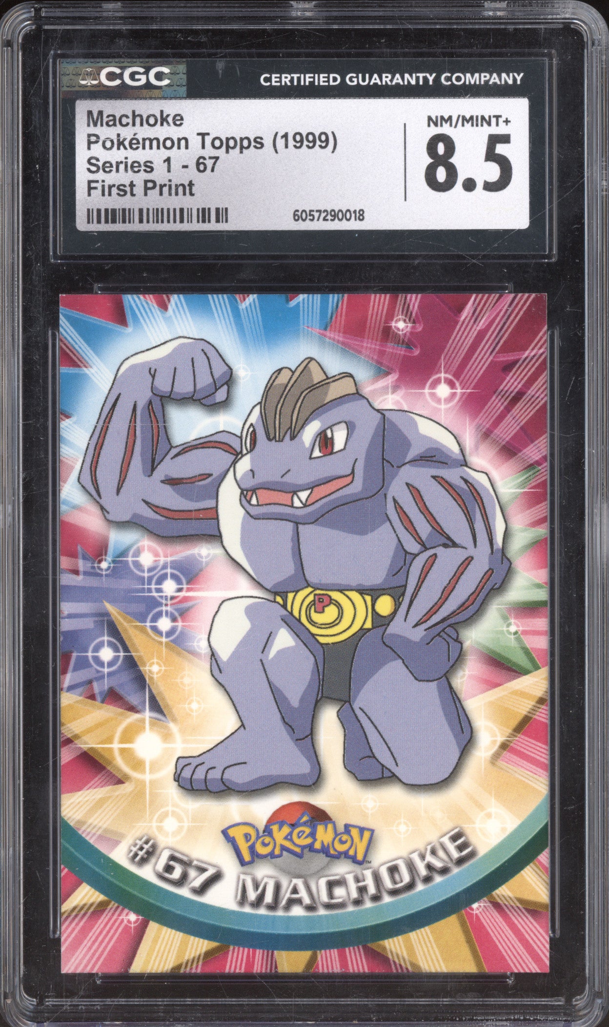 1999 Topps Series 1 67 Machoke First Print CGC 8.5