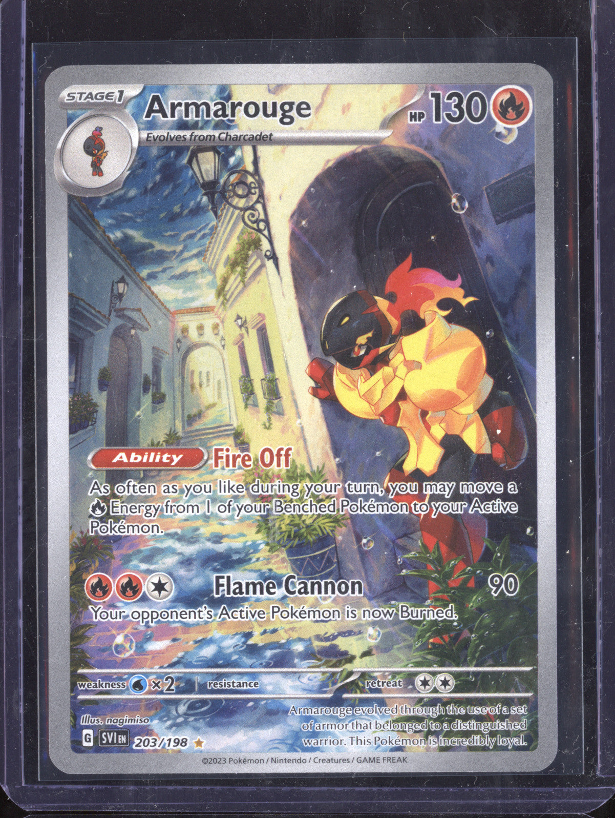 Armarouge 2023 Pokemon Scarlet & Violet 203/198 Illustration Rare