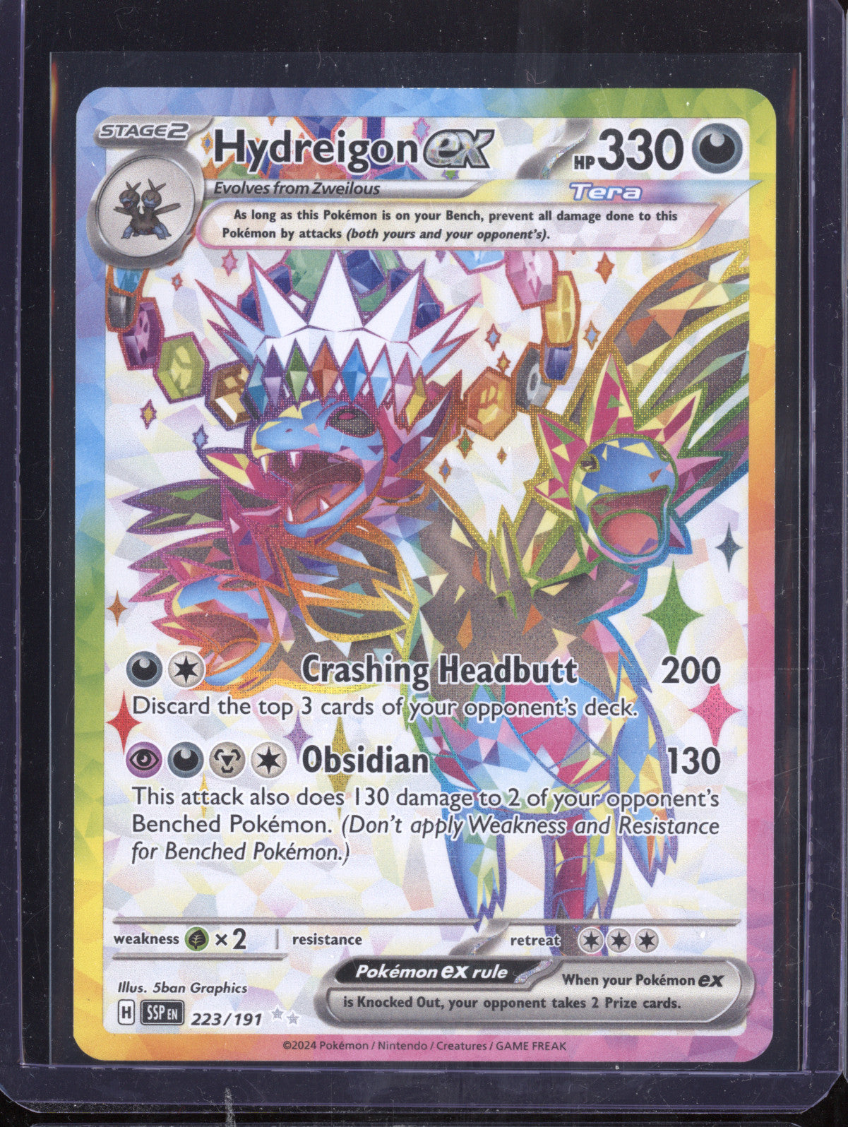 Hydreigon ex 2024 Pokemon Surging Spark 223/191 Ultra Rare