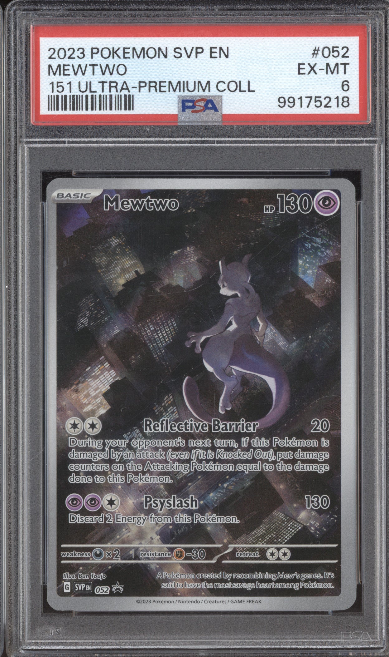2023 Pokemon Scarlet & Violet Black Star Promo SVP 052 Mewtwo PSA 6