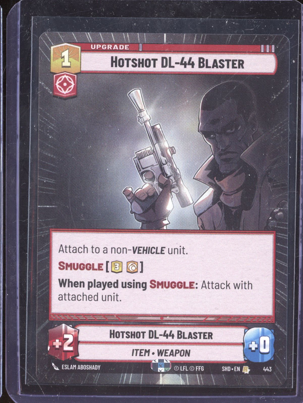 Hotshot DL-44 Blaster 2024 Star Wars Shadows of the Galaxy 443 Hyperspace Foil
