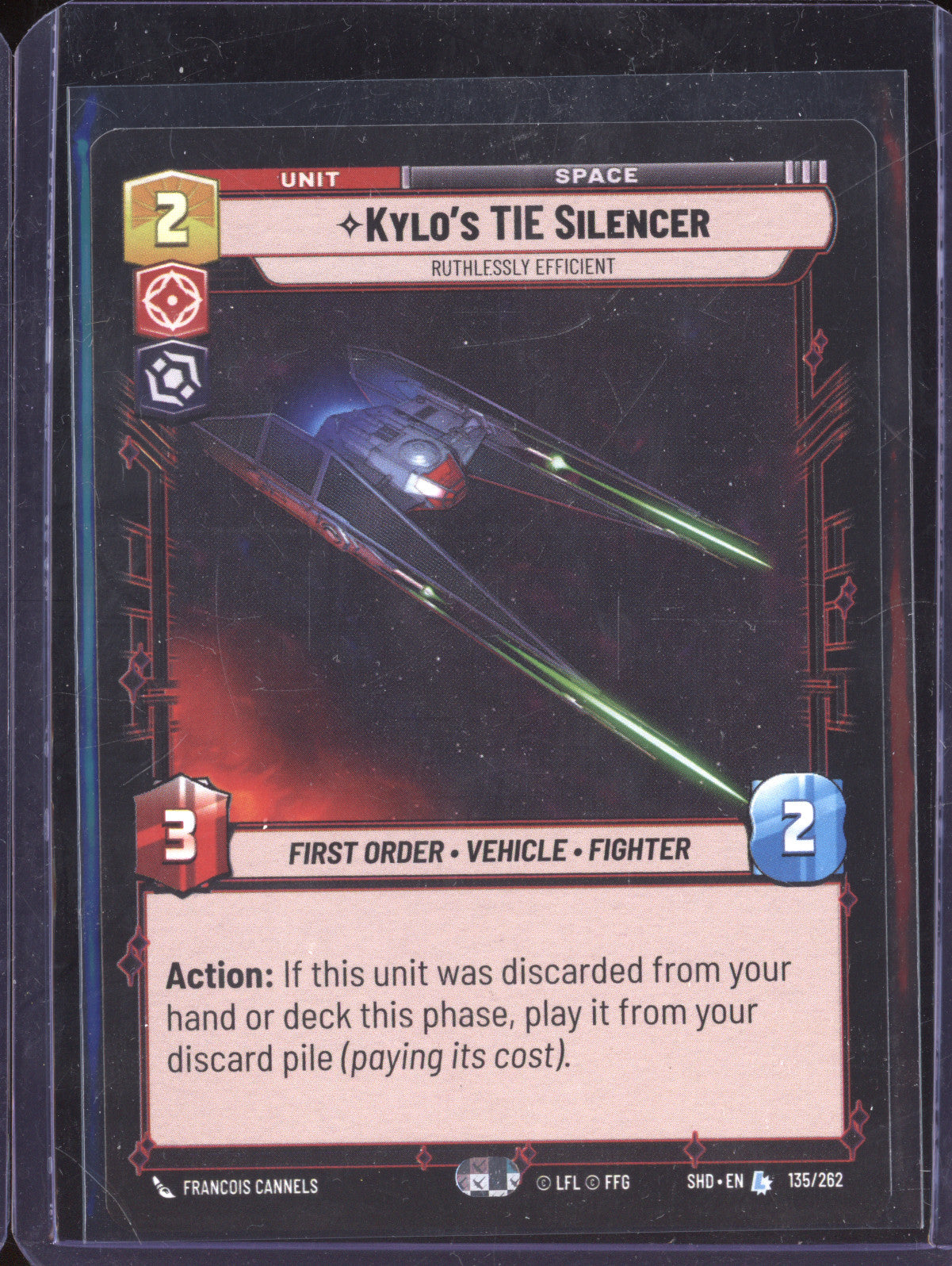 Kylo's TIE Silencer 2024 Star Wars Unlimited Shadows of the Galaxy Legendary