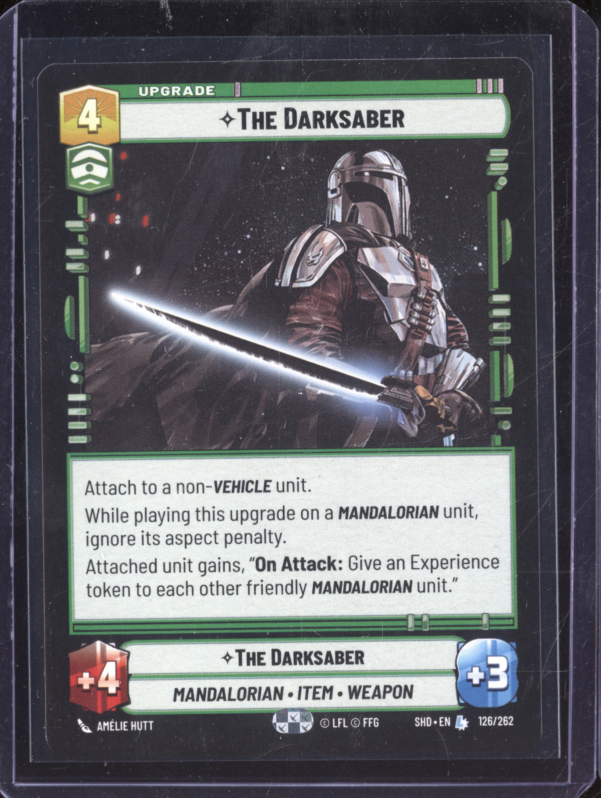 The Darksaber 2024 Star Wars Unlimited Shadows of the Galaxy 126/262 Legendary