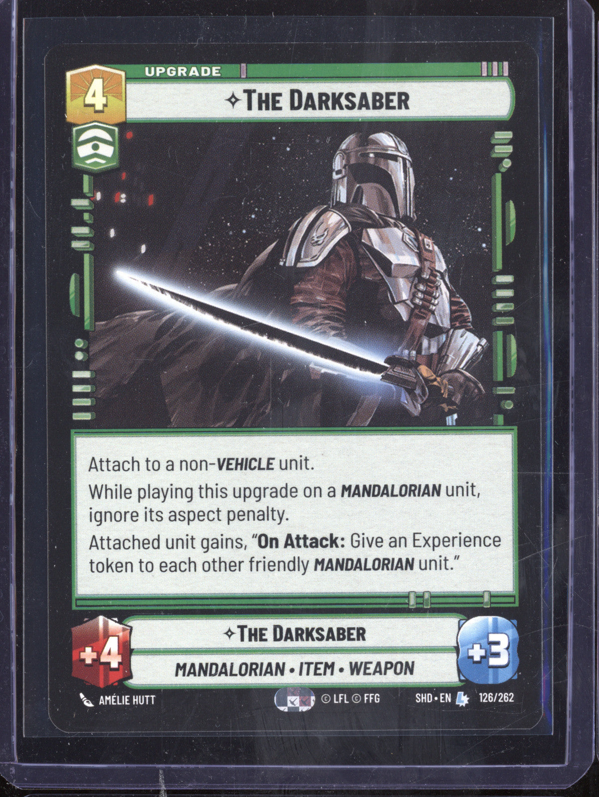 The Darksaber 2024 Star Wars Unlimited Shadows of the Galaxy 126/262 Legendary