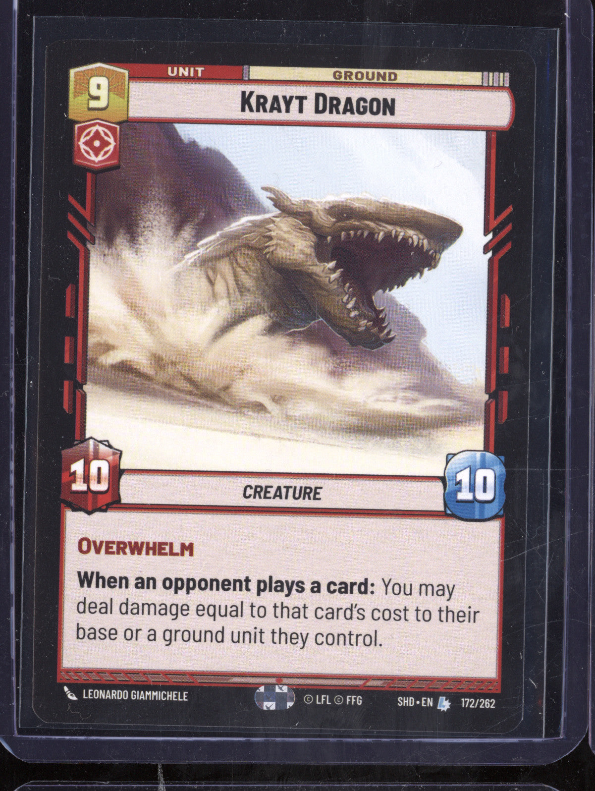 Krayt Dragon 2024 Star Wars Unlimited Shadows of the Galaxy 172/262 Legendary