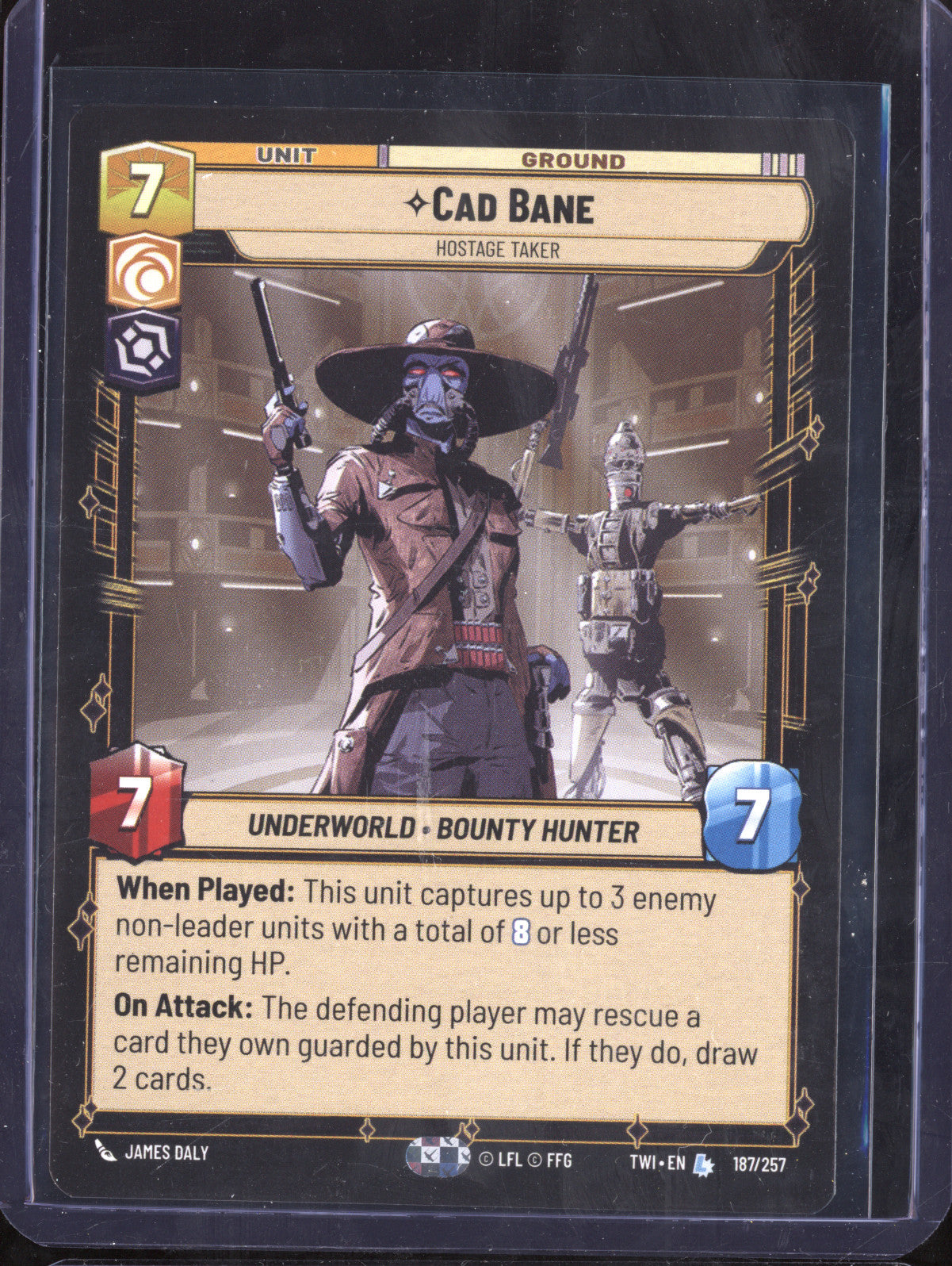 Cad Bane 2024 Star Wars Unlimited Twilight of the Republic 187/257 Legendary