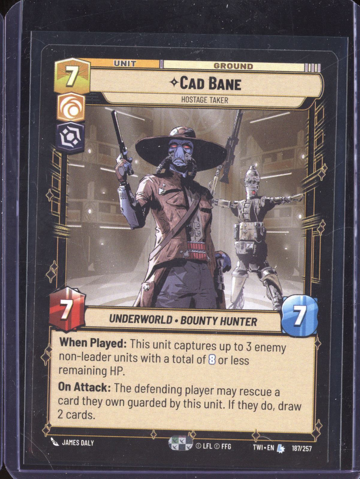 Cad Bane 2024 Star Wars Unlimited Twilight of the Republic 187/257 Legendary