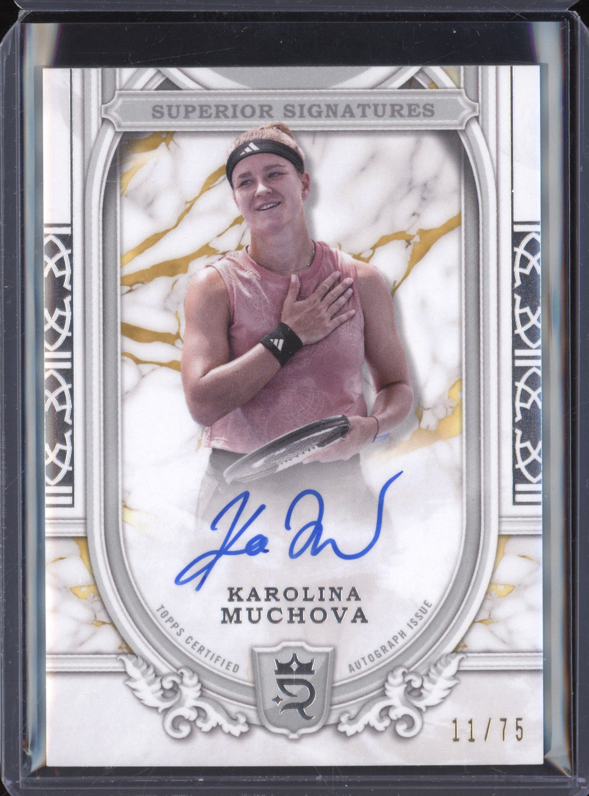 Karolina Muchova 2024 Topps Royalty Tennis SS-KMA Superior Signatures Auto 11/75