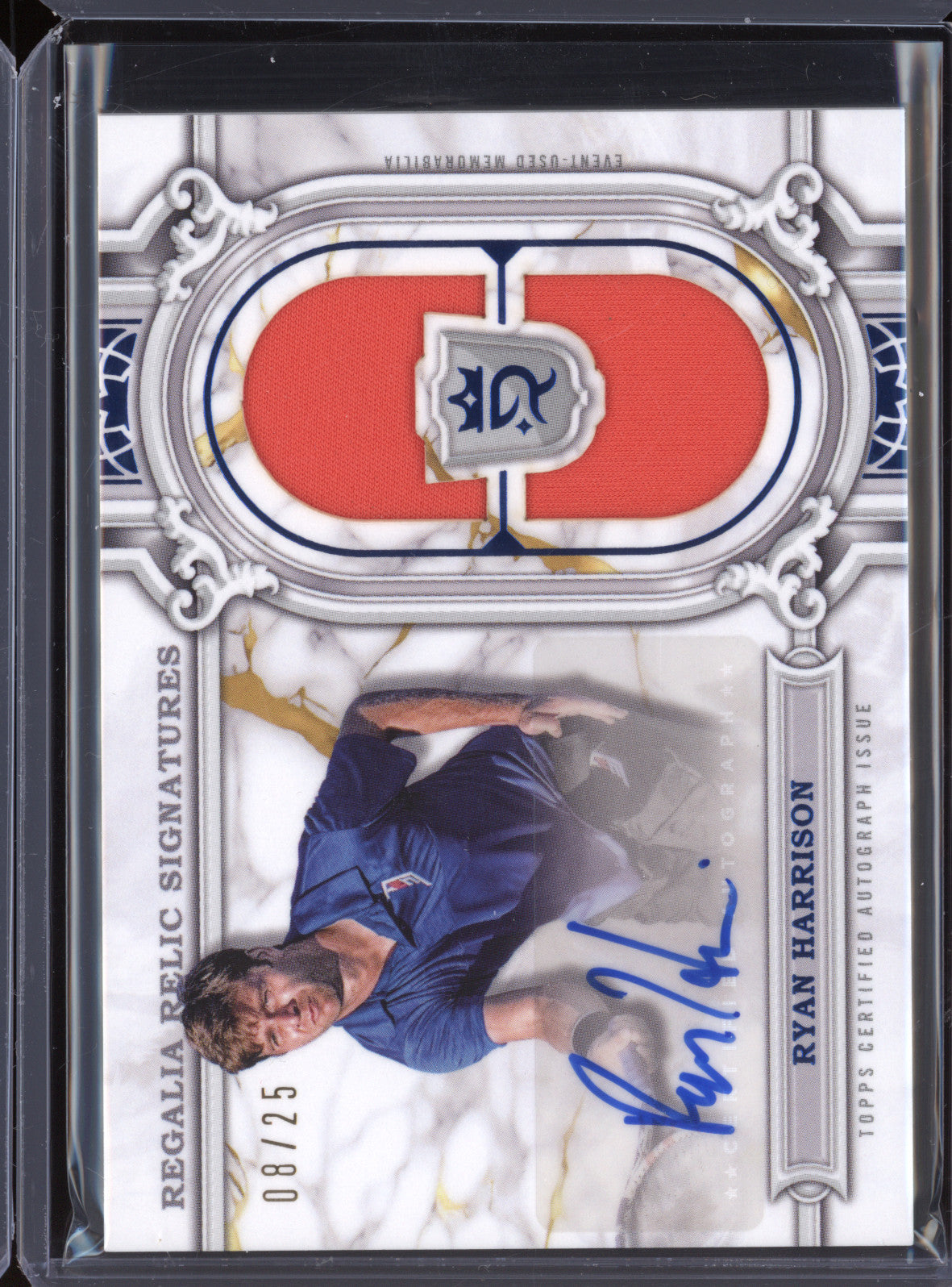 Ryan Harrison 2024 Topps Royalty Tennis RRS-RHN Regalia Relic Auto Blue 08/25