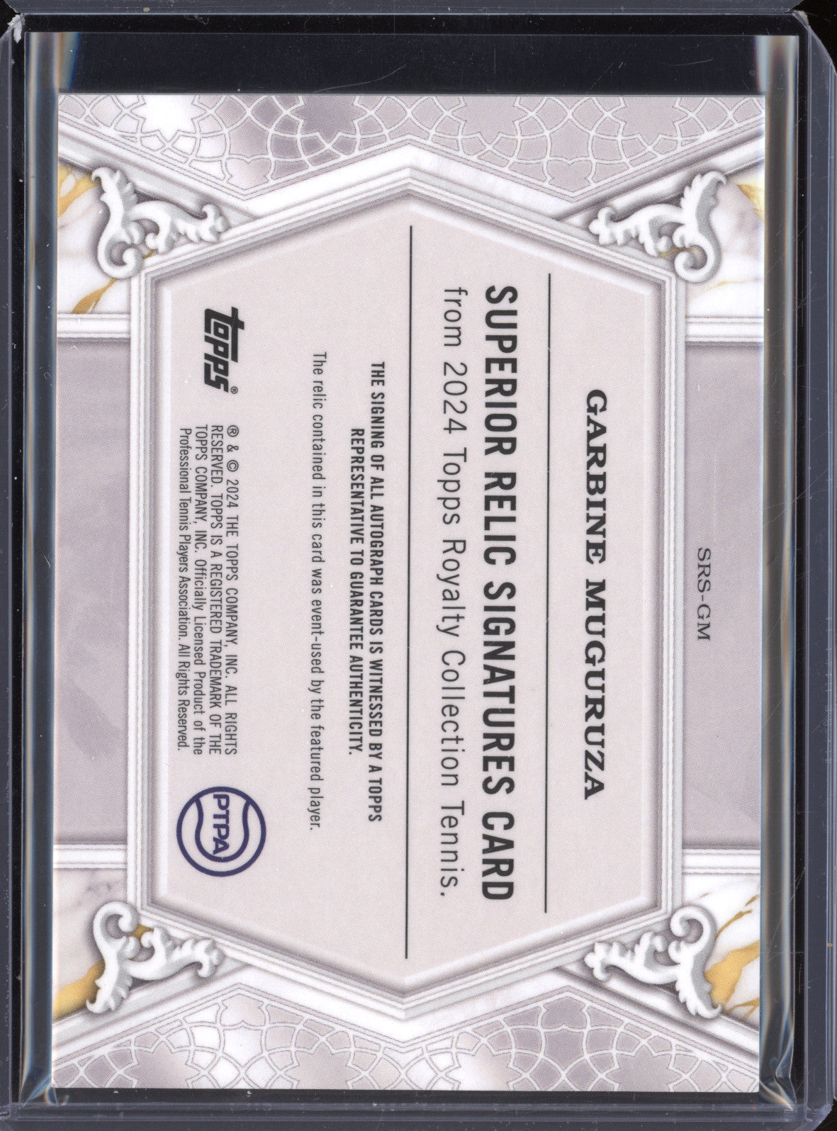 Garbine Muguruza 2024 Topps Royalty Tennis SRS-GM Superior Relic Auto Green 5/5