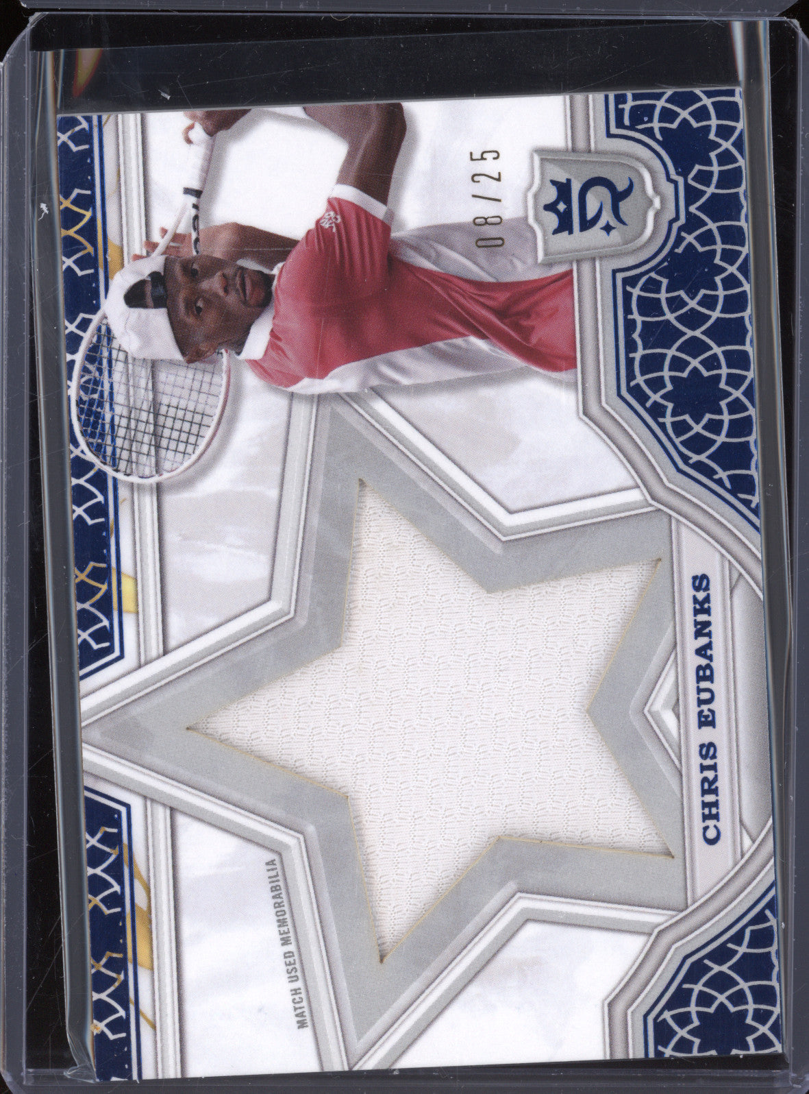 Chris Eubanks 2024 Topps Royalty Tennis SRR-CE Star Relics Blue 08/25