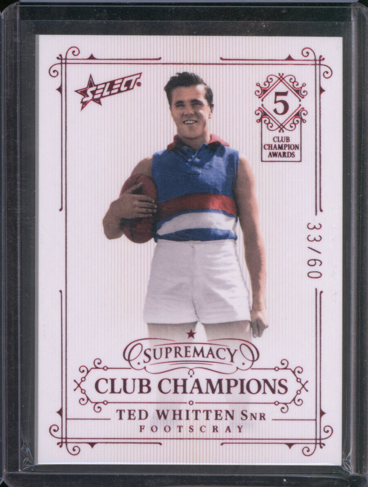 Ted Whitten Snr 2021 AFL Select Supremacy CC-TW Club Champions /60
