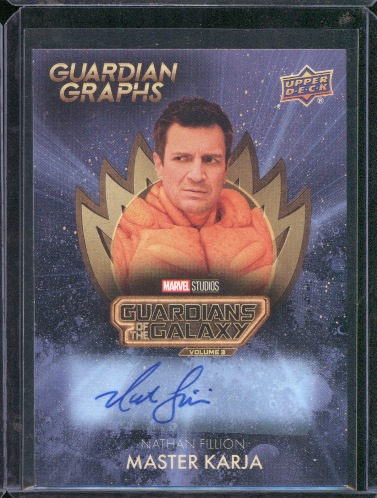 Nathan Fillion Master Karja 2024 Upper Deck Guardians of the Galaxy #GG-NF Auto
