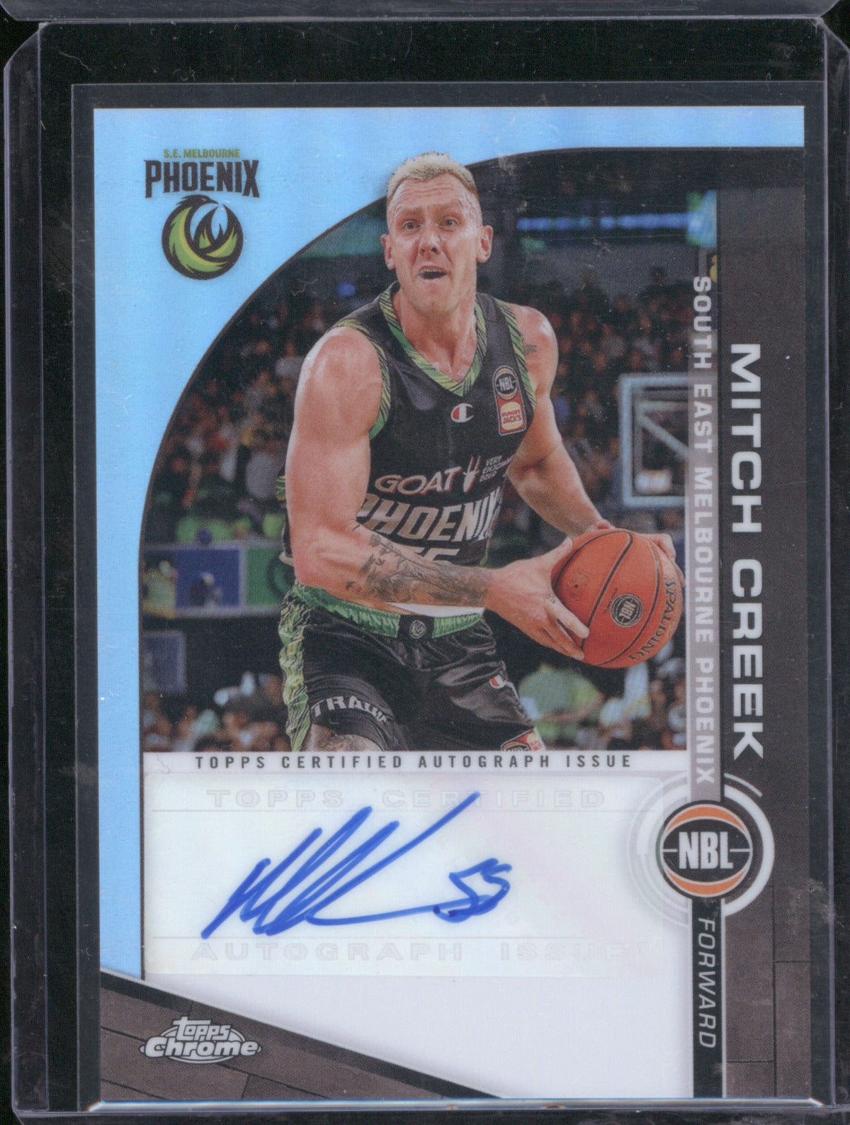 Mitch Creek 2023 Topps Chrome NBL A-MC NBL Autographs