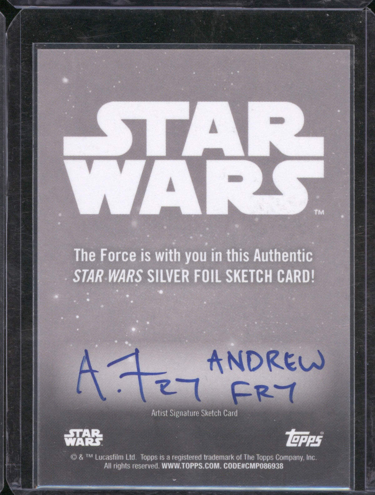 Emperor Palpatine 2025 Topps Star Wars Sketch Card Silver Foil 1/1