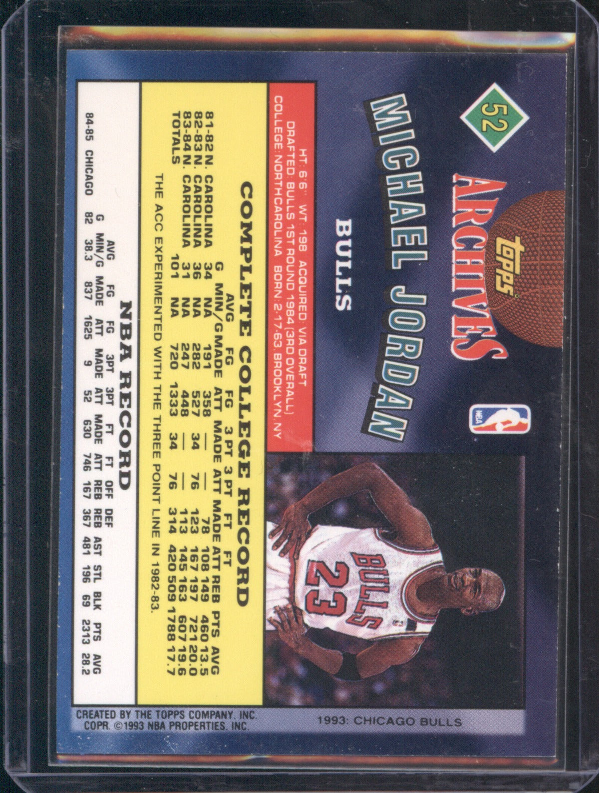 Michael Jordan 1992-93 Topps Archives #52