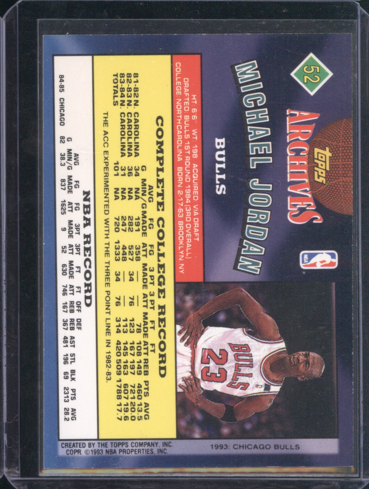 Michael Jordan 1992-93 Topps Archives #52