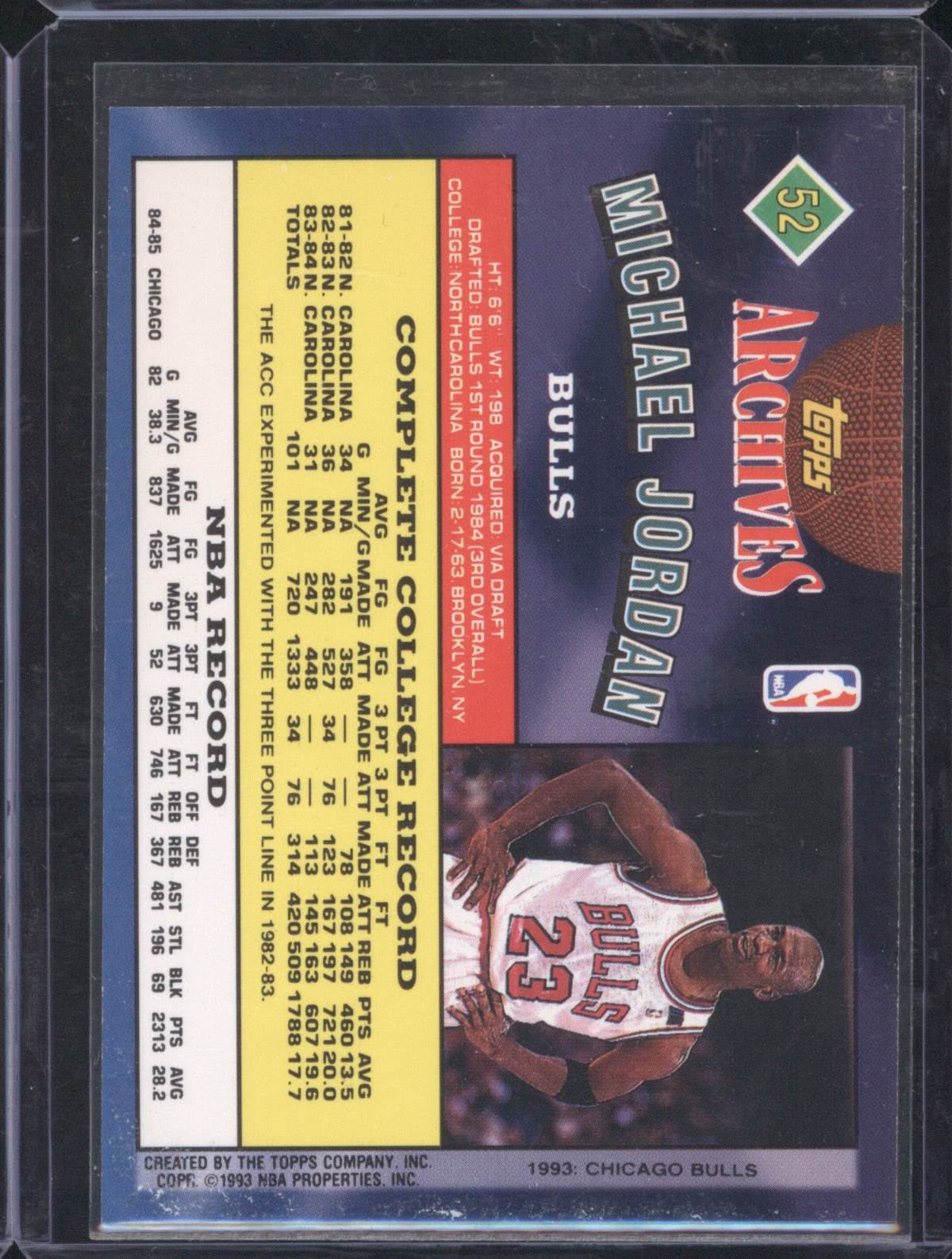 1992 Topps 1992-93 Archives Michael Jordan 52