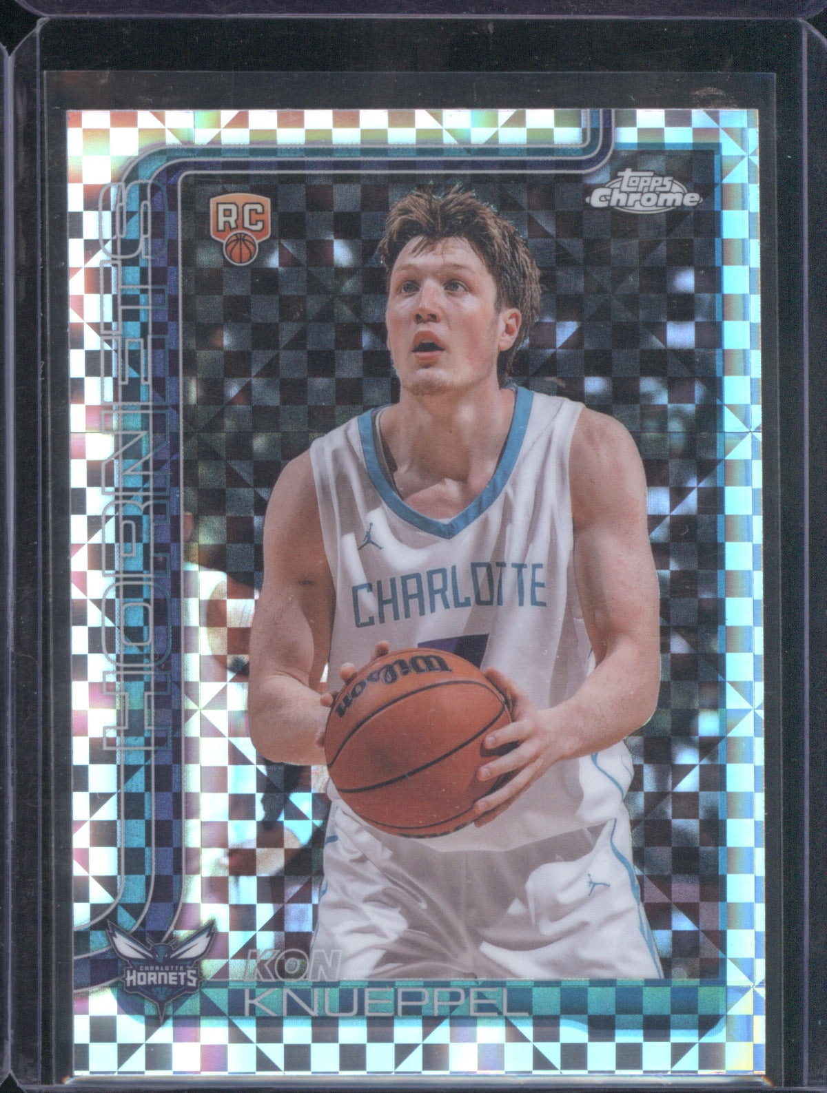 Kon Knueppel 2025-26 Topps Chrome Prism Refractor Base RC 254