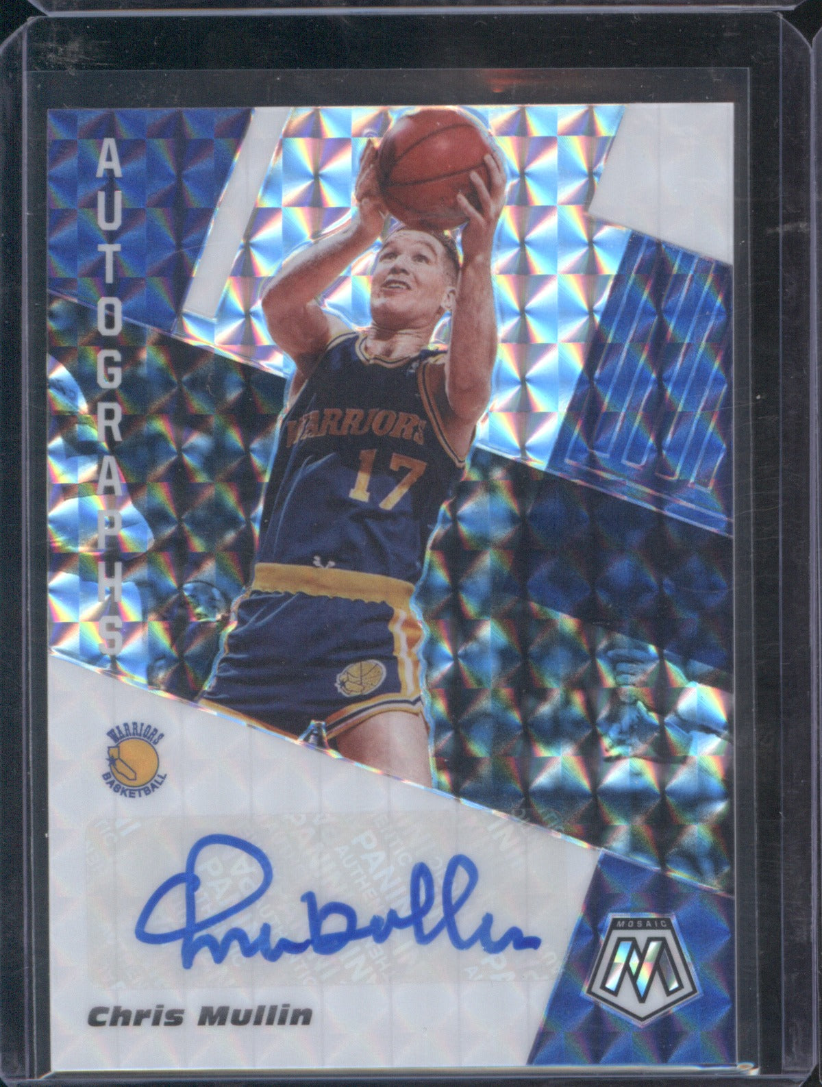 Chris Mullin 2019 Panini Mosaic AM-CML Silver Prizm Auto