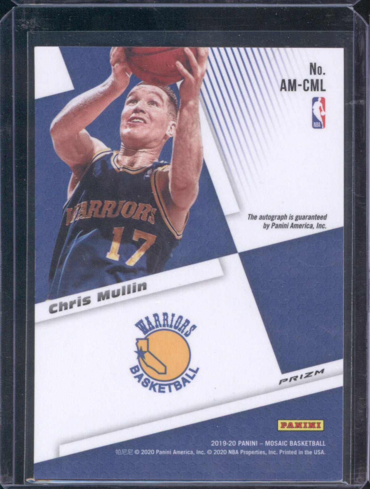 Chris Mullin 2019 Panini Mosaic AM-CML Silver Prizm Auto