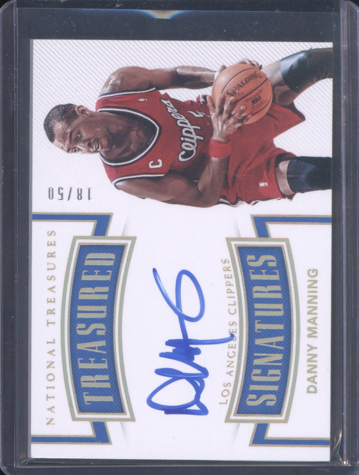 2017 Panini National Treasures Danny Manning Treasured Signatures Auto 18/50