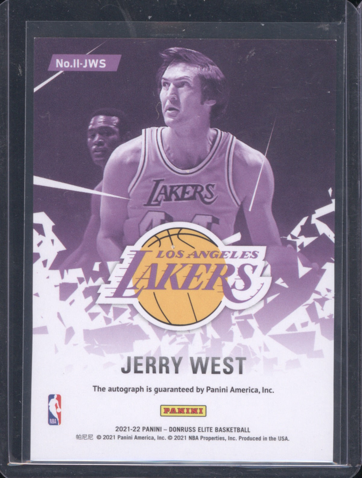 2021 Panini Donruss Elite Jerry West Impact Impressions Auto