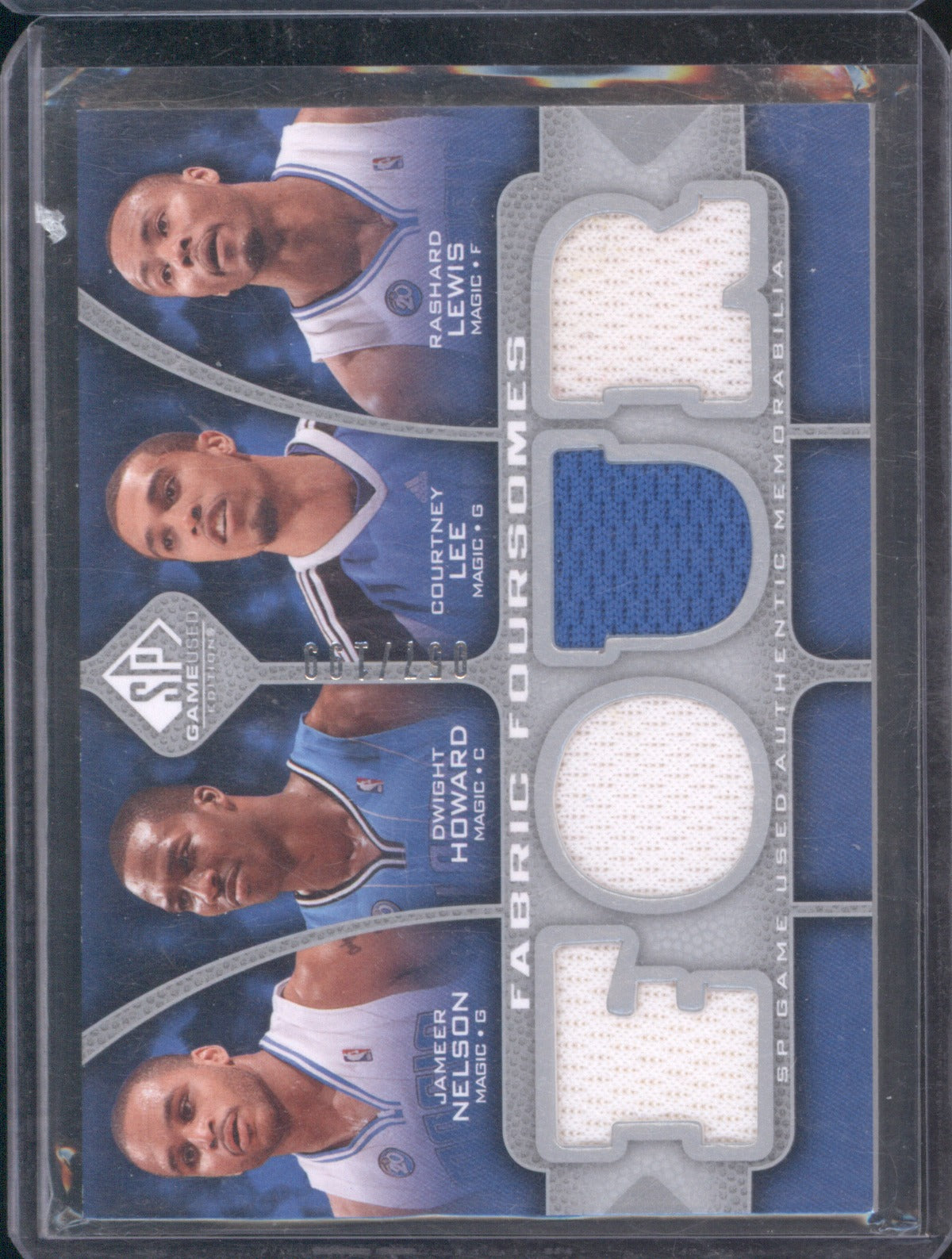 2009 Upper Deck SP Game Used Nelson/Lewis/Lee/Dwight Howard 57/199