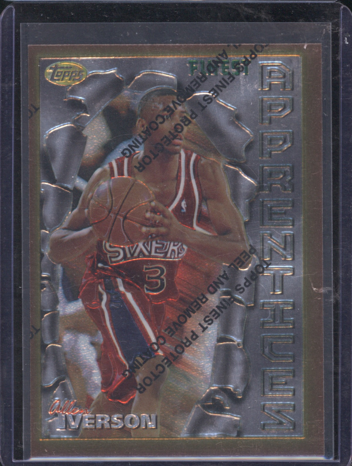 1996 Topps Finest Allen Iverson 69 Coating RC