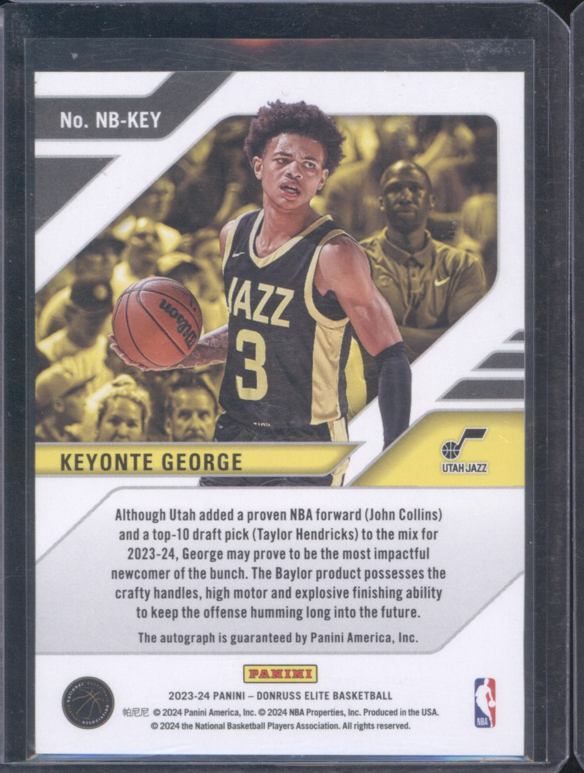 2023 Donruss Elite Keyonte George New Breed Auto RC