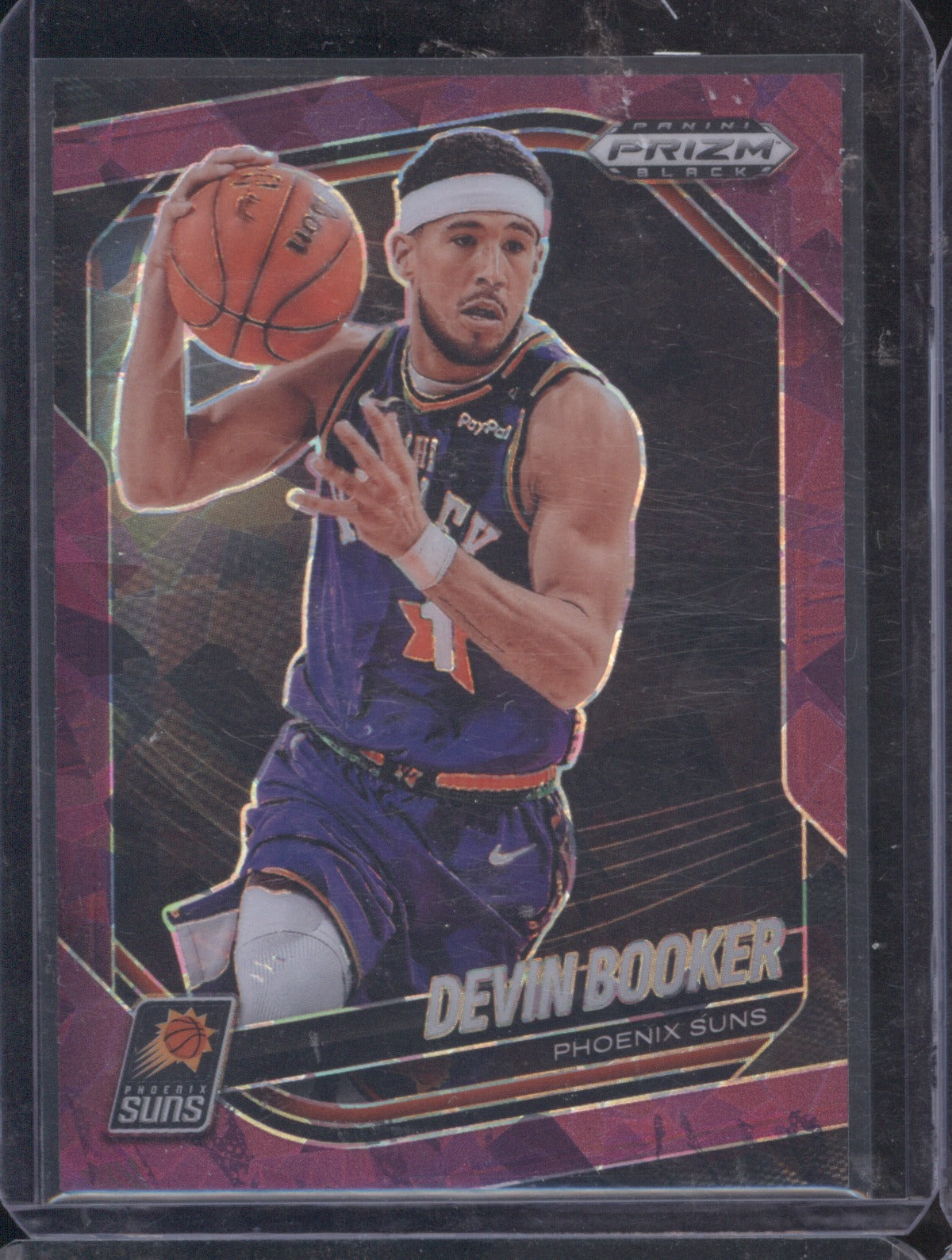 2024 Panini Prizm Black Devin Booker Purple Cracked Ice Prizm 85/149