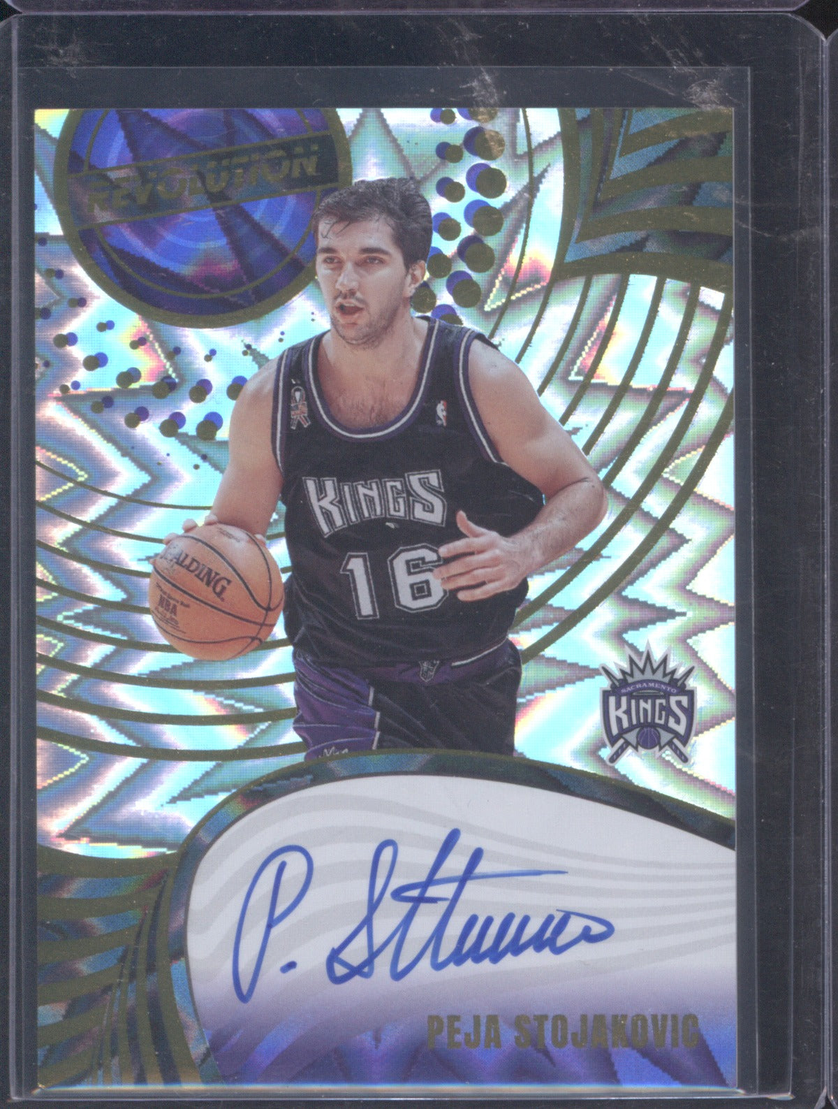 2023 Panini Revolution Peja Stojakovic Fractal Auto 35/75