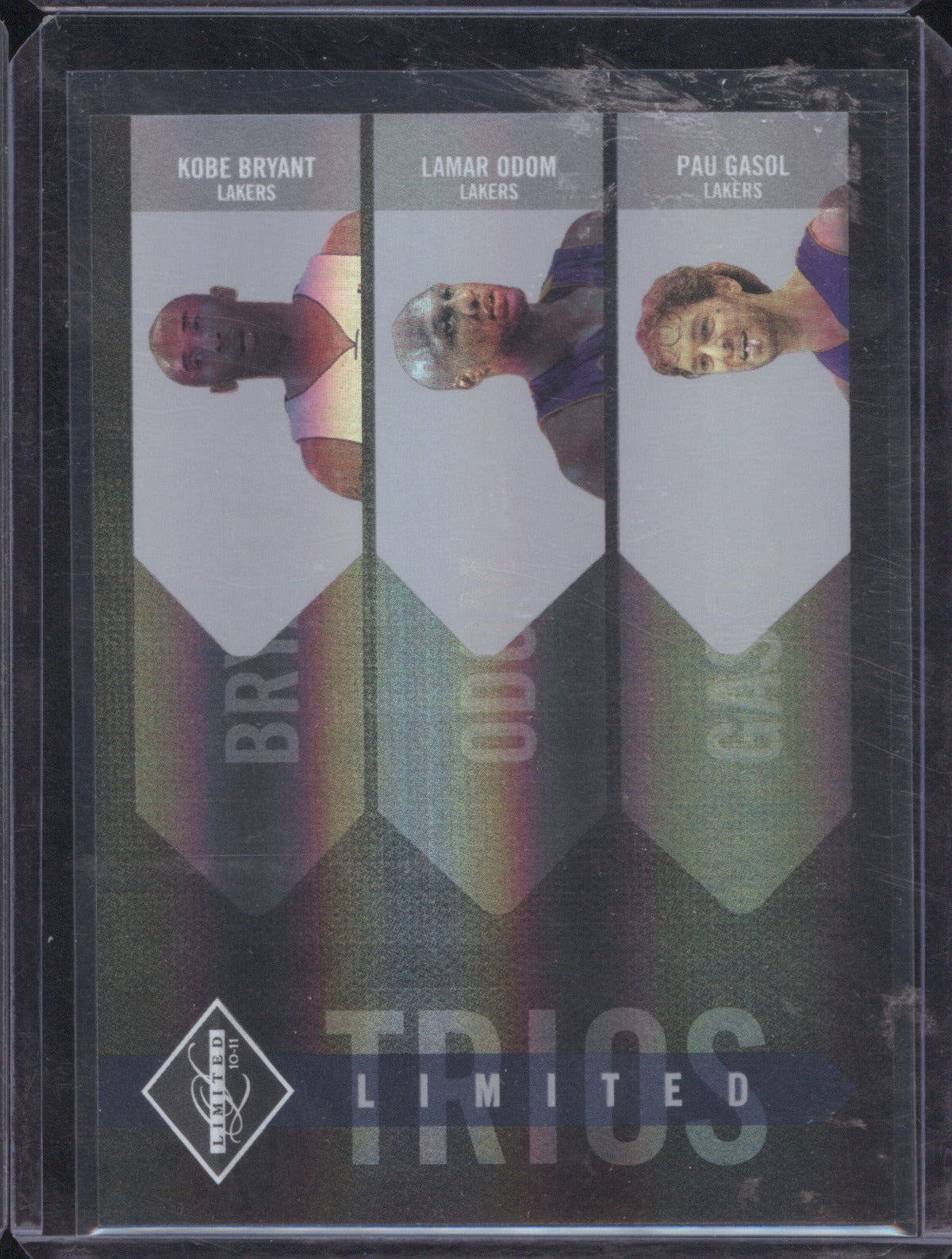 2010 Panini Limited Kobe Bryant Lamar Odom Pau Gasol Trios 31/99