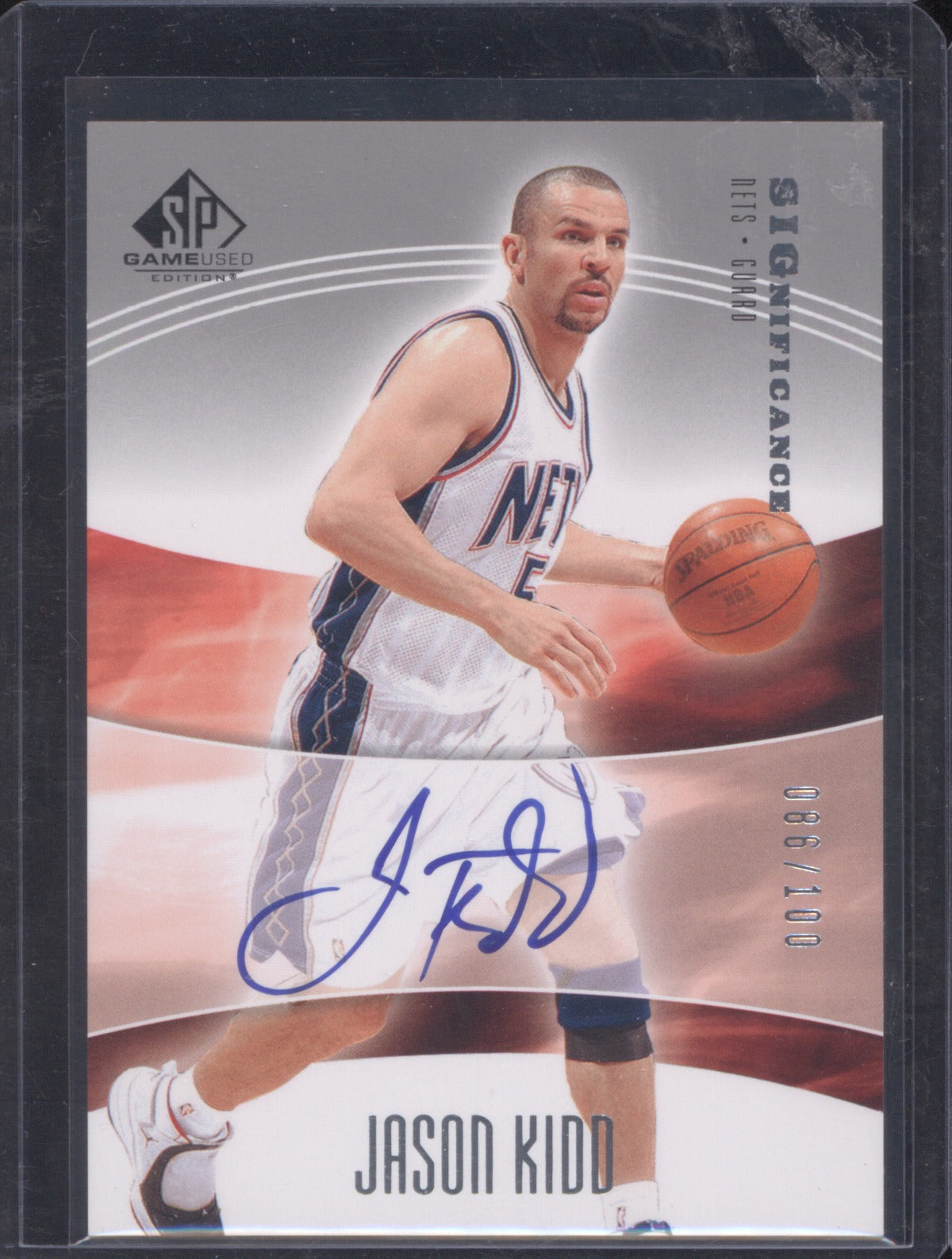 2004 Upper Deck SP Game Used Jason Kidd Auto 86/100