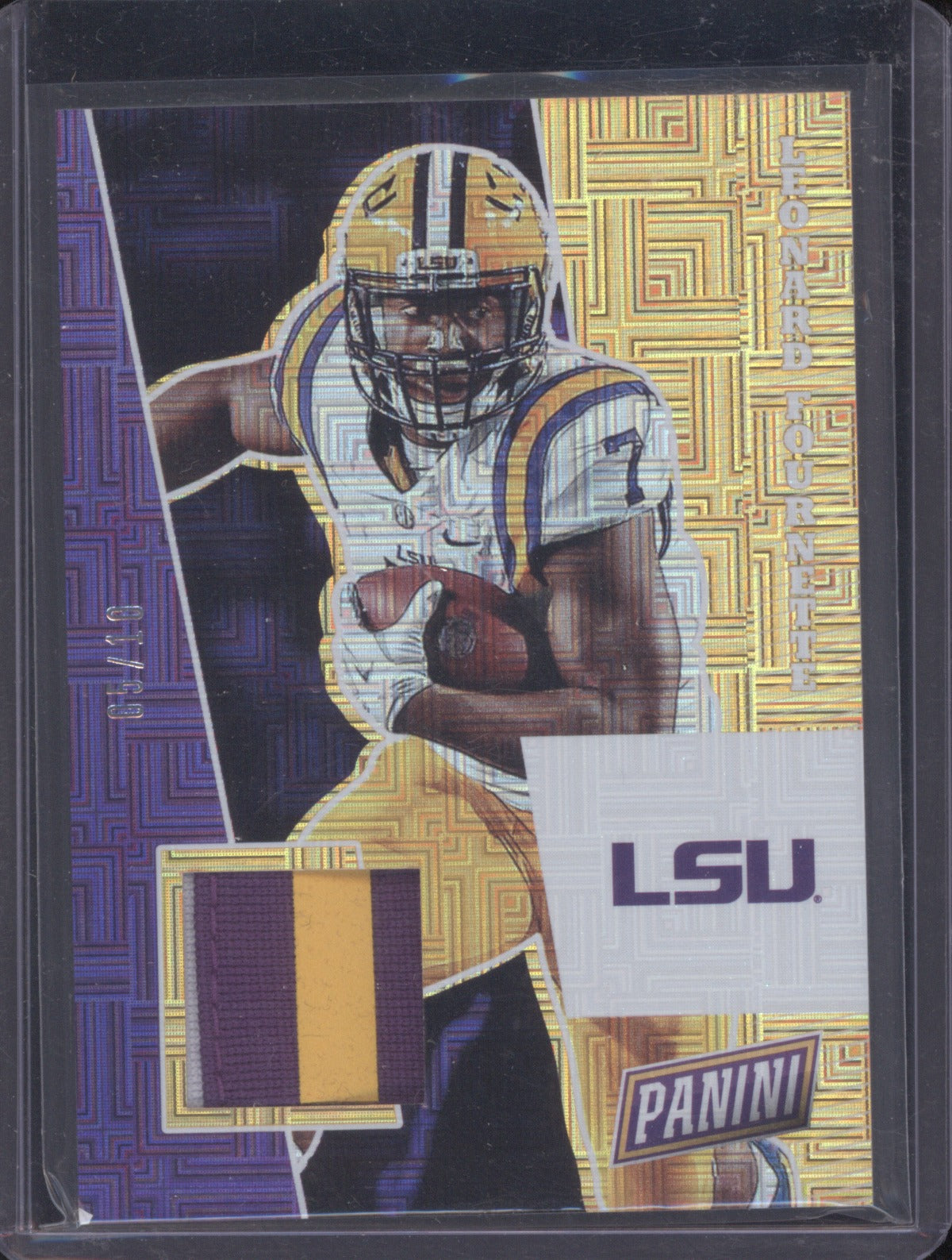 2017 Panini National Convention Leonard Fournette Gold Patch LSU 05/10