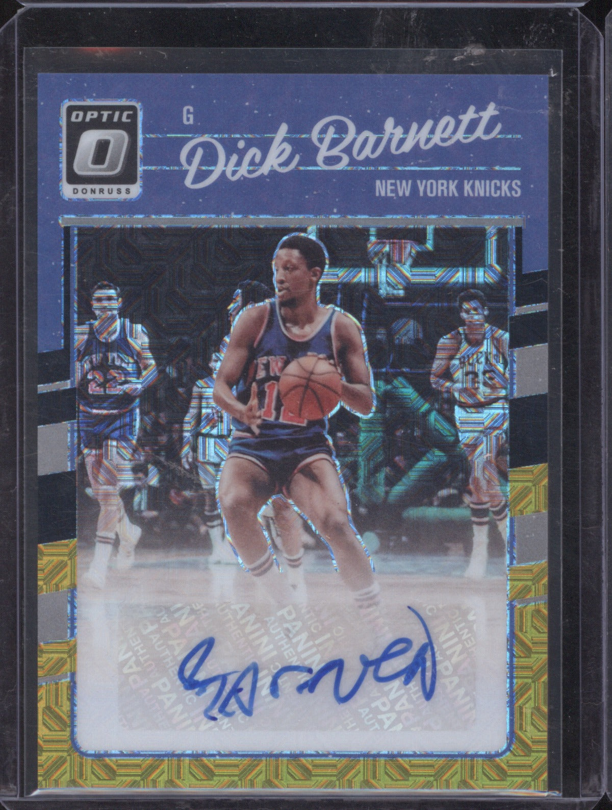 2023 Donruss Optic Dick Barnett Choice Black Gold Auto 7/8