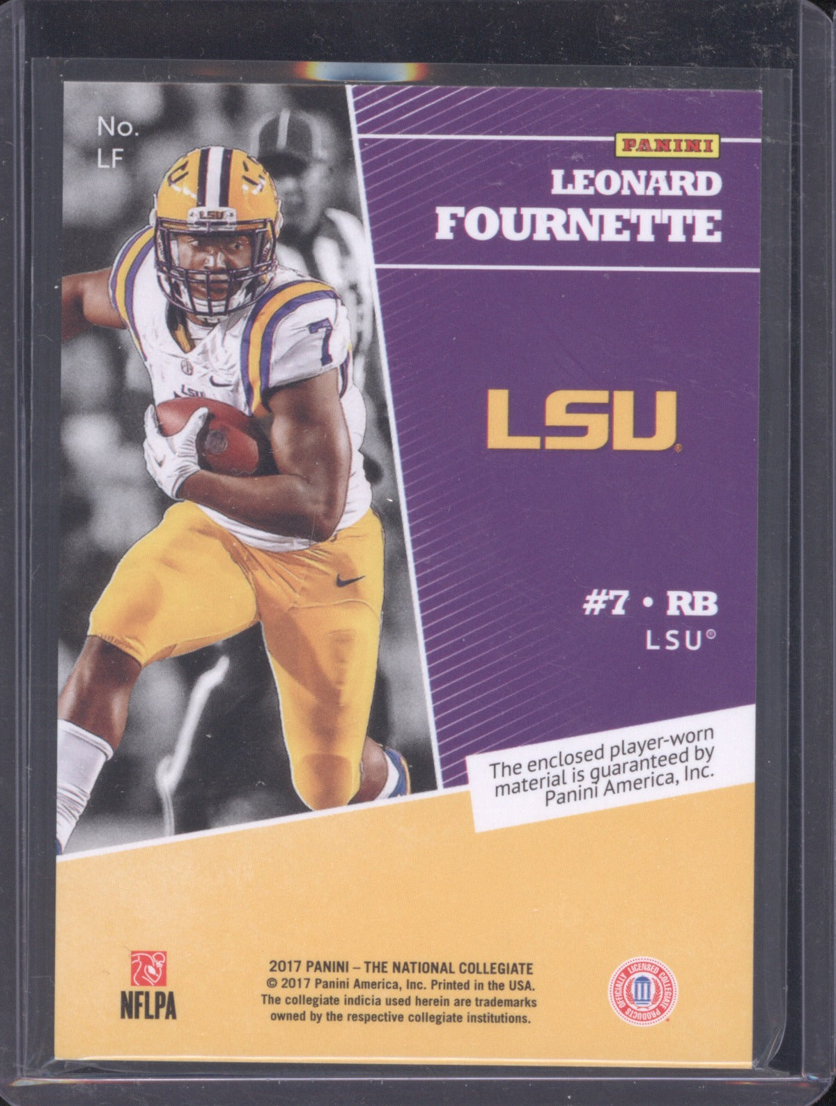 2017 Panini National Convention Leonard Fournette Gold Patch LSU 05/10