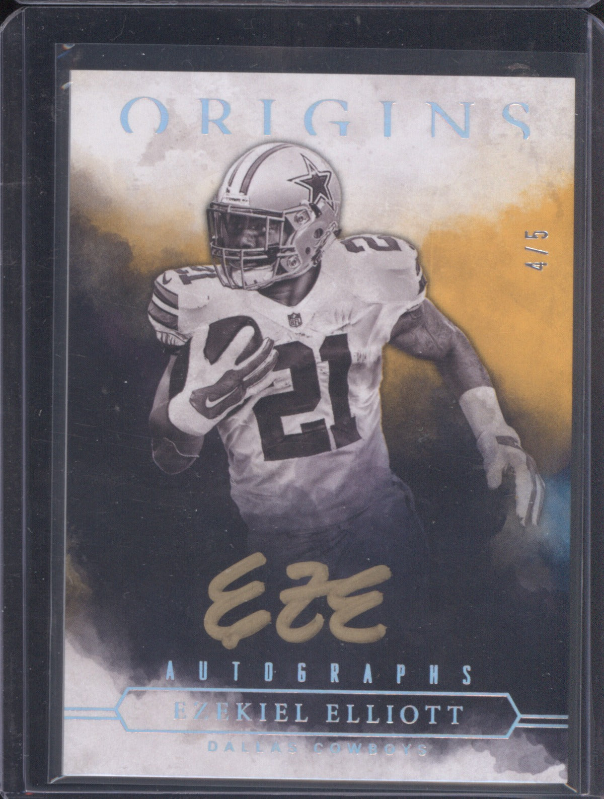 2016 Panini Origins Ezekiel Elliott Gold Auto 4/5