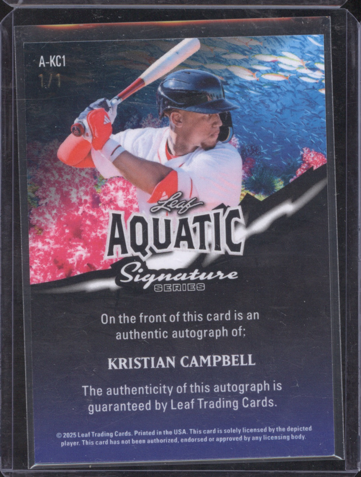2025 Leaf Signature Series Kristian Campbell Aquatic 1/1 Auto