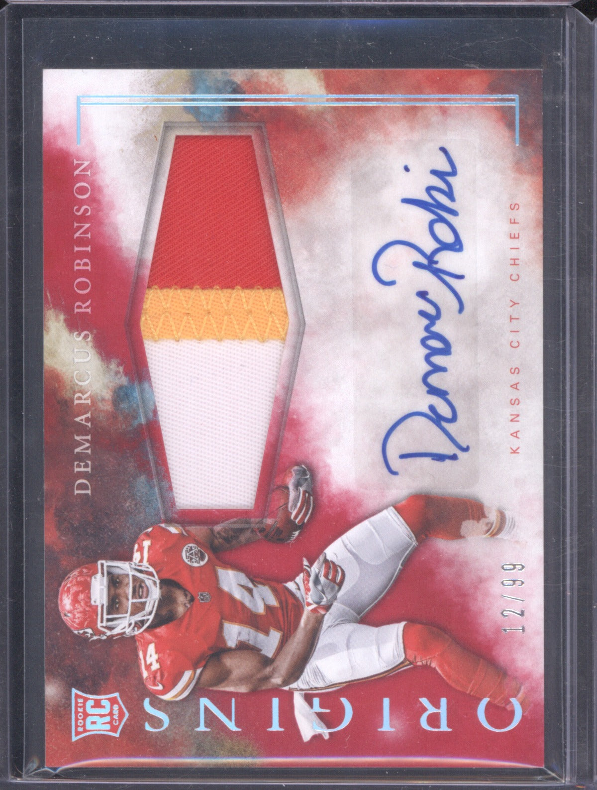 2016 Panini Origins Demarcus Robinson Rookie Patch Auto 3 Color Patch 12/99