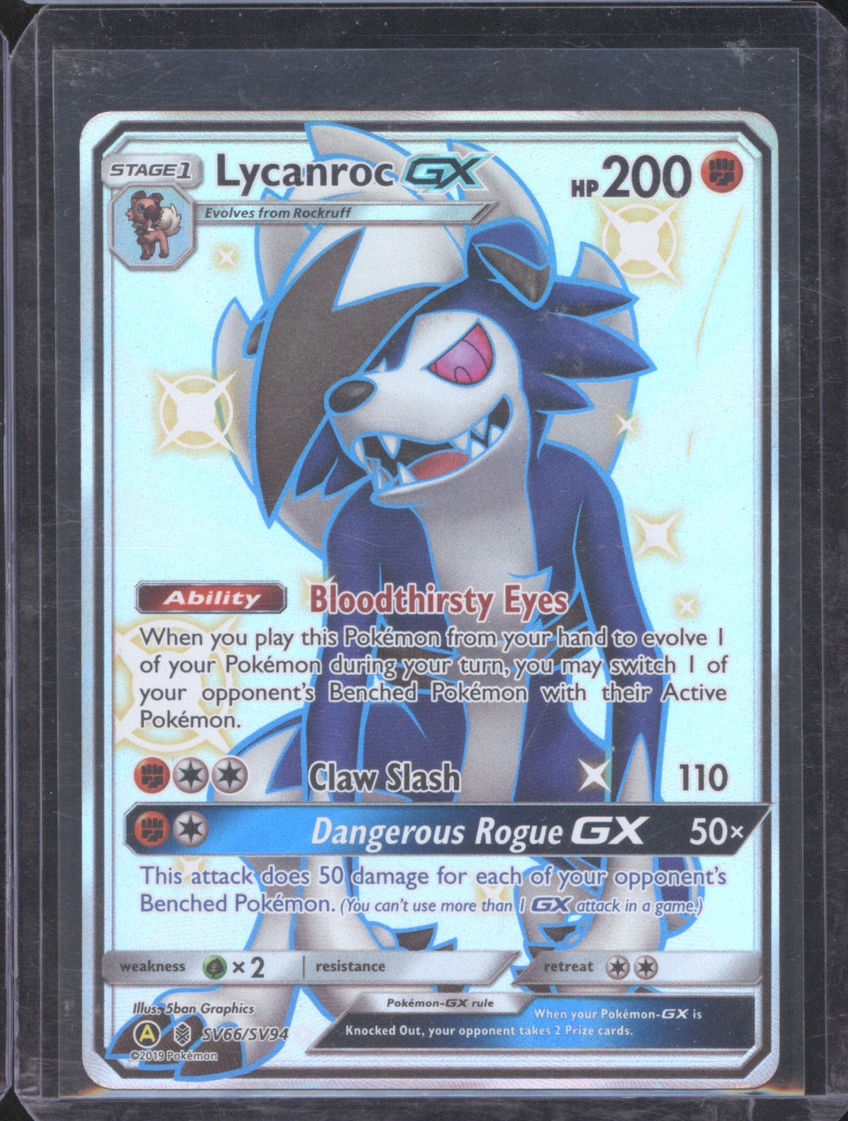 Lycanroc 2019 Pokémon Hidden fates SV66/SV94