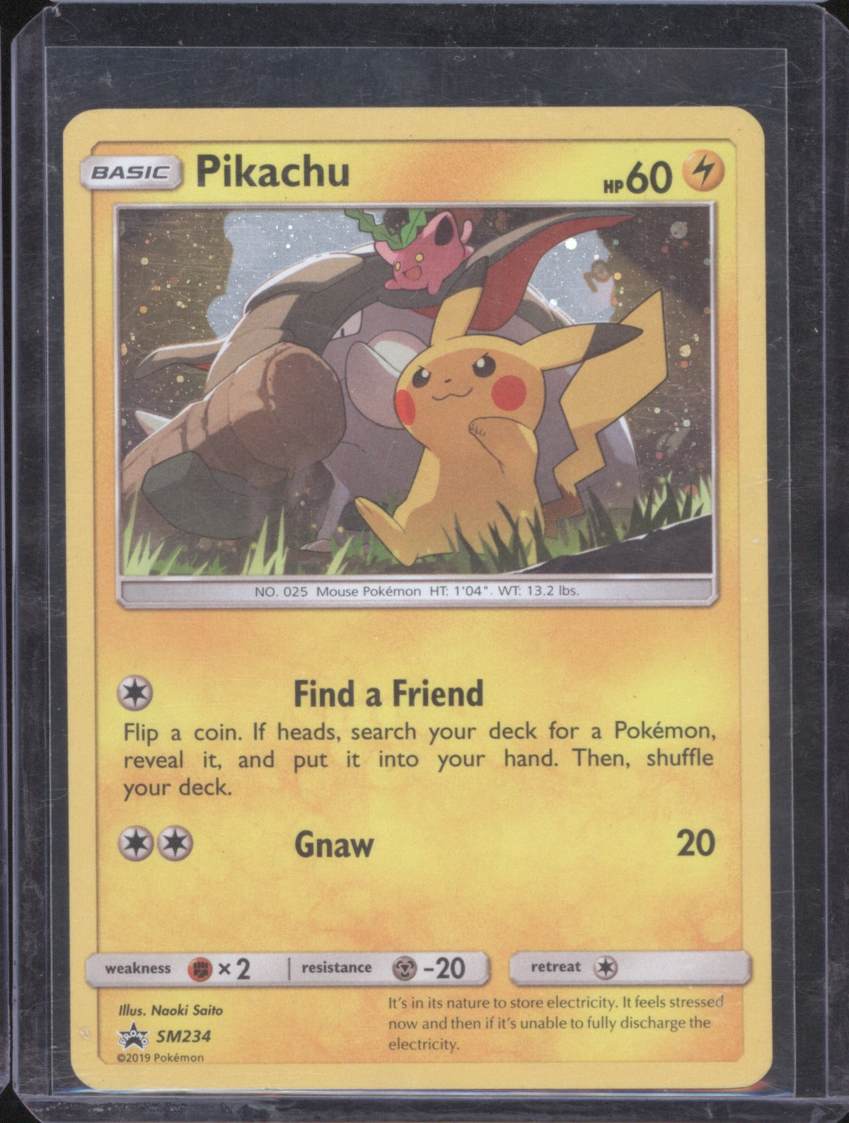 Pikachu 2019 Pokémon Sun & Moon SM234 Black Star Promos Holo
