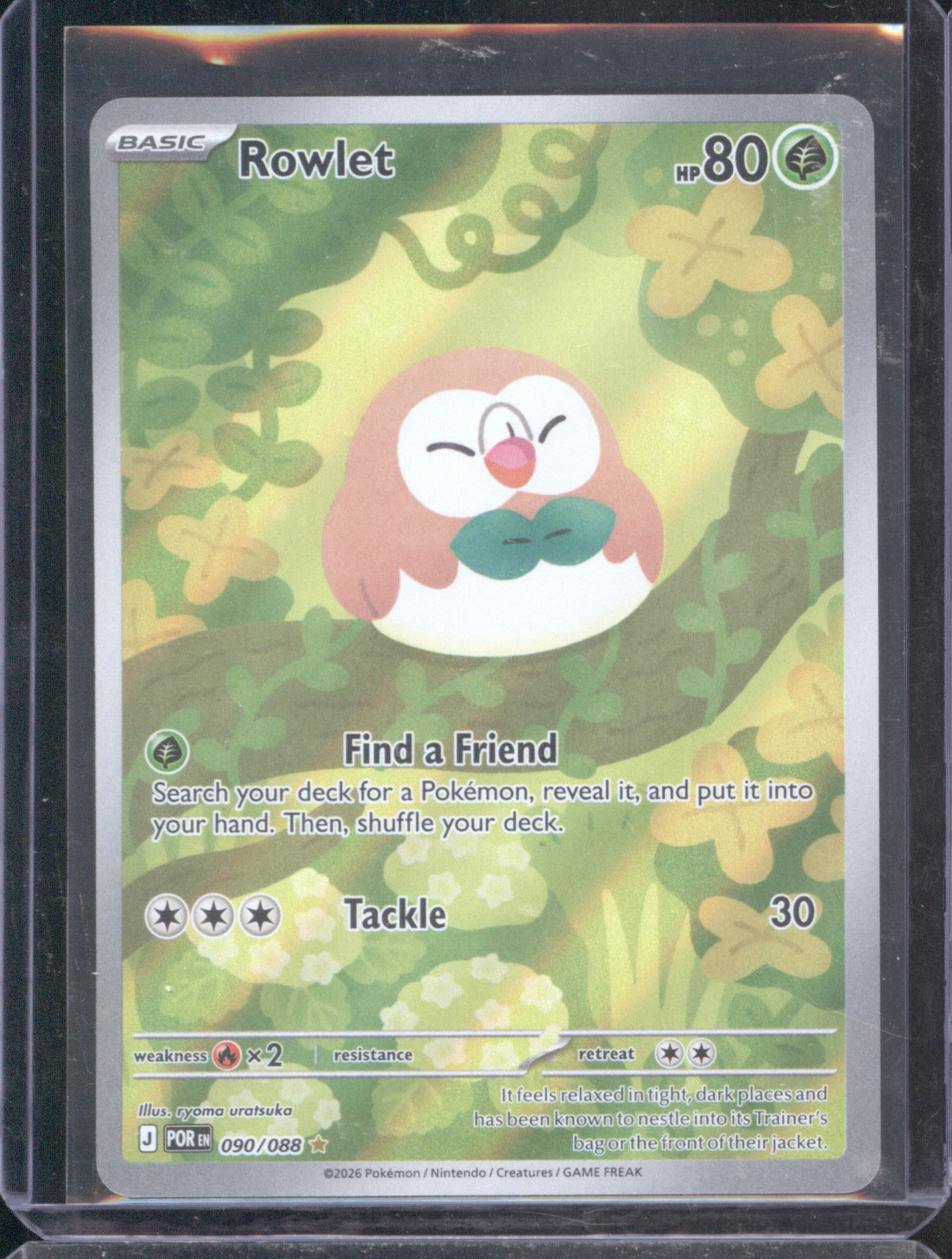 Rowlet 2026 Pokémon Perfect Order 090/088 Illustration Rare