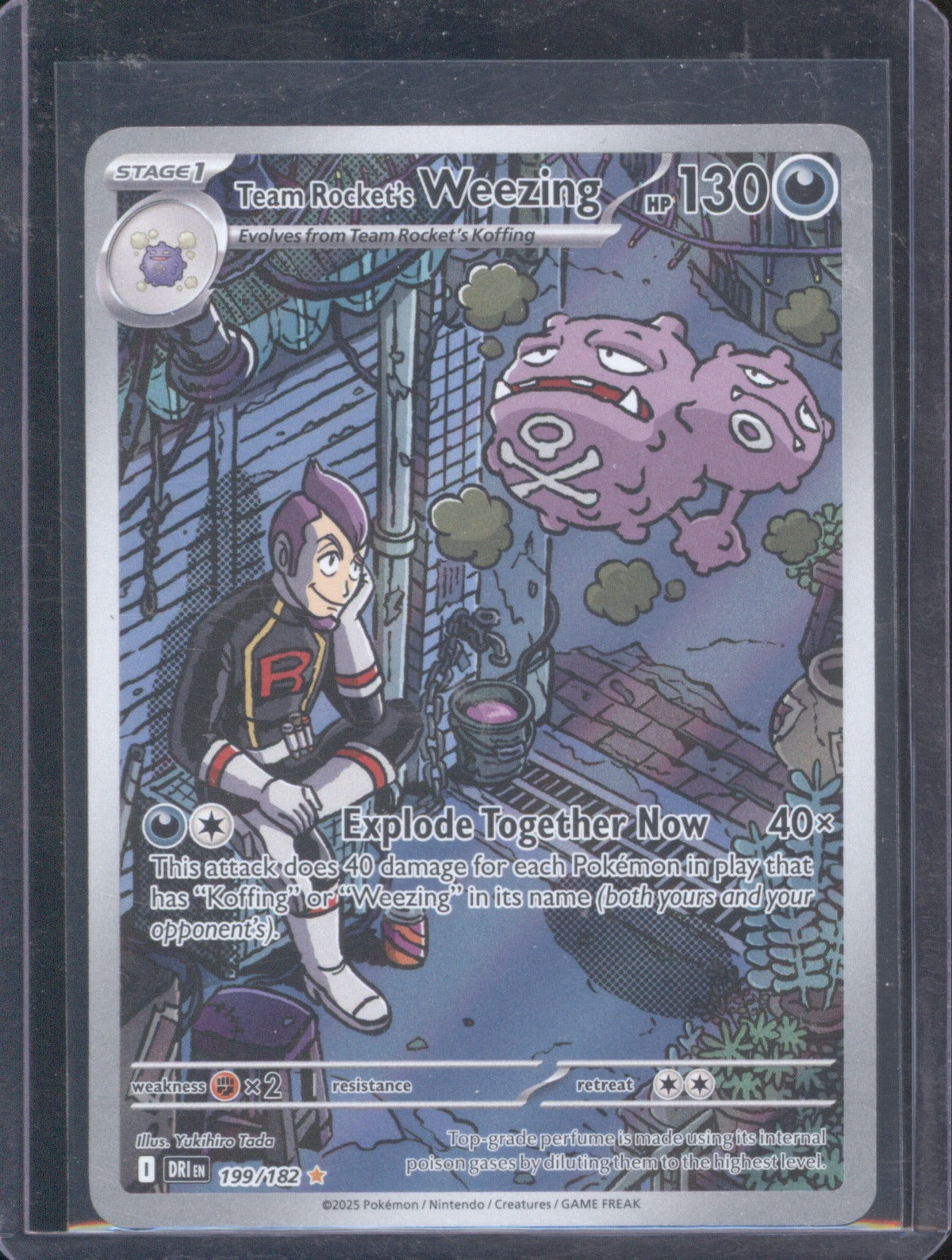 2025 Pokémon Team Rocket's Weezing 199/182 Destined Rivals