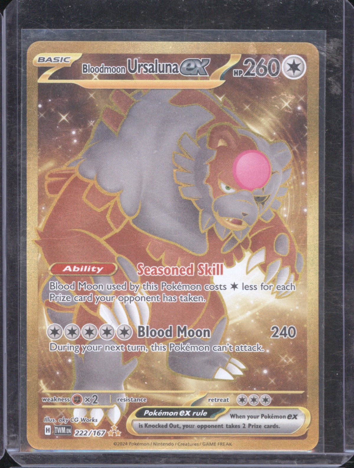 Bloodmoon Ursaluna ex 2024 Pokémon SV06 222/167 Twilight Masquerade